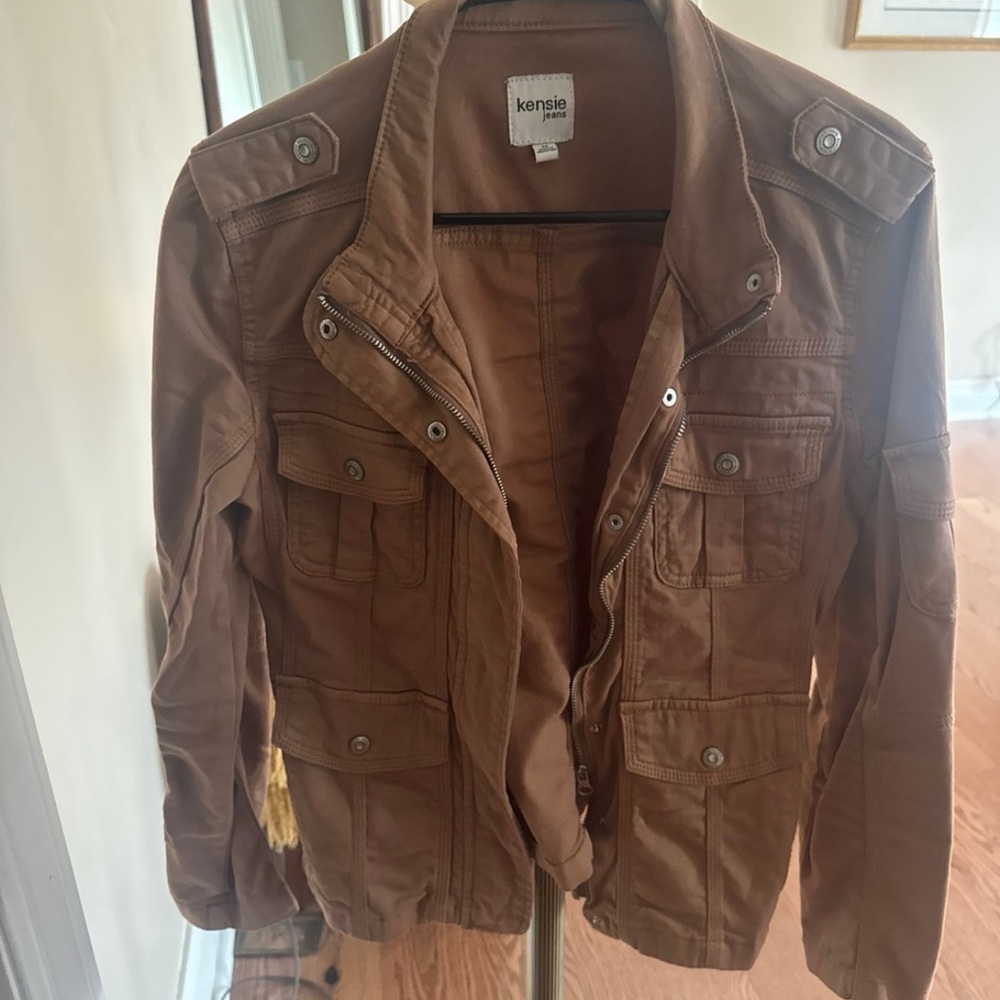 Kensie Jean Tan Utility Jacket